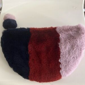 Madewell faux fur clutch.